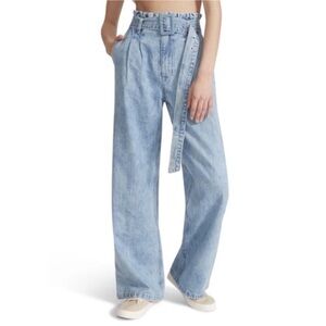 Madden Girl High Waist Wide Leg Light Blue Denim Jeans Lovestory Women’s Size 30